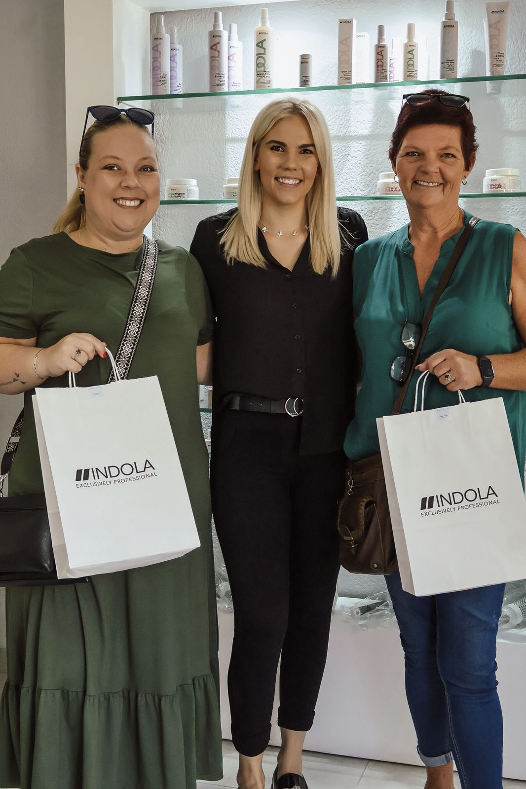 Stylists with clients